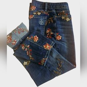 Laurie Felt Los Angeles Women’s Classic Slim Leg w/ Embroidery Jeans | Size: 10